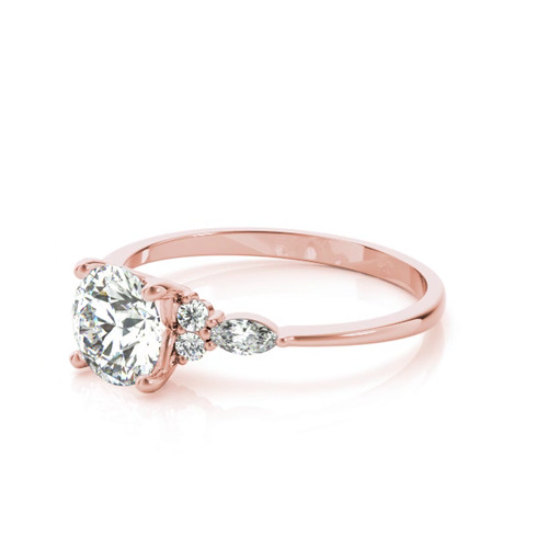 360 degree view of Paisley Marquise And Round Diamond Engagement Ring