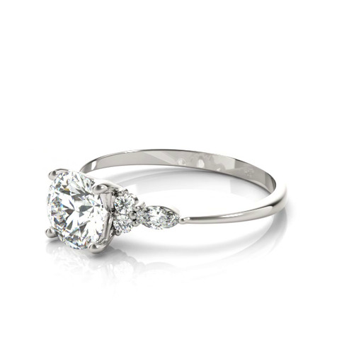360 degree view of Paisley Marquise And Round Diamond Engagement Ring
