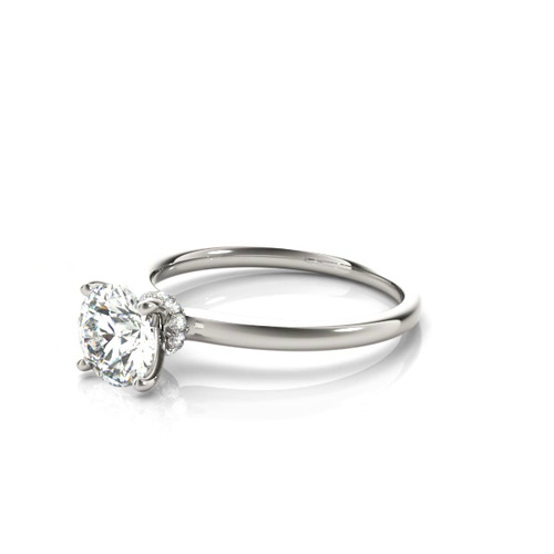 360 degree view of Violet 4 Prong Hidden Halo Engagement Ring