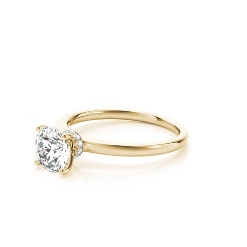 360 degree view of Violet 4 Prong Hidden Halo Engagement Ring