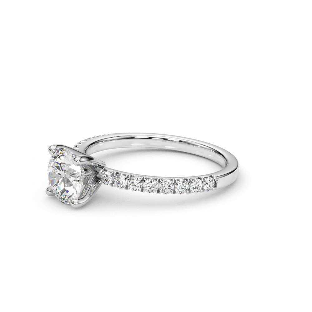 360 degree view of Hazel Classic Pavé Diamond Engagement Ring