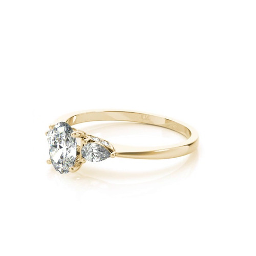 360 degree view of Kennedy Pear Three-Stone Engagement Ring