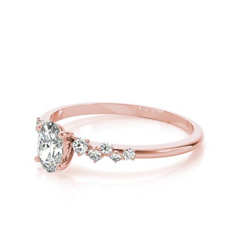 360 degree view of Olivia Scattered Diamond Engagement Ring