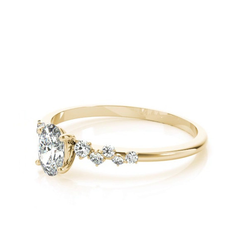 360 degree view of Olivia Scattered Diamond Engagement Ring