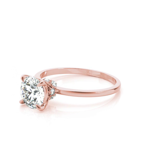 360 degree view of Flora Hidden Halo Engagement Ring