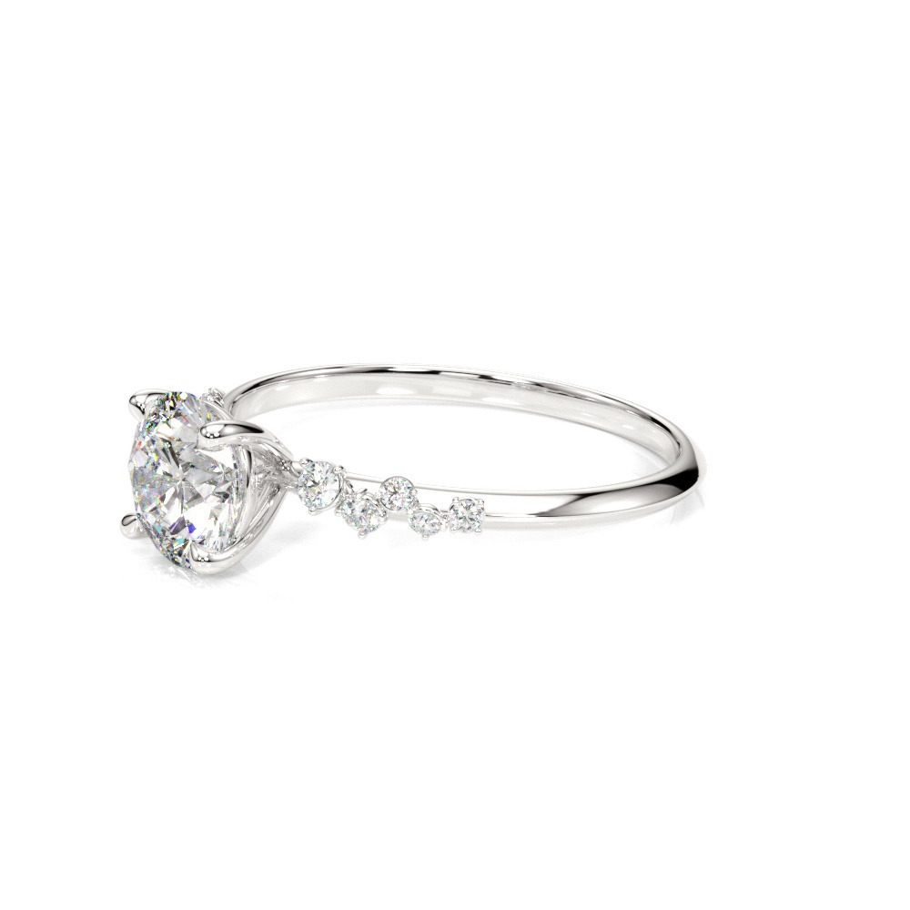 360 degree view of Elsie Scattered Diamond Engagement Ring