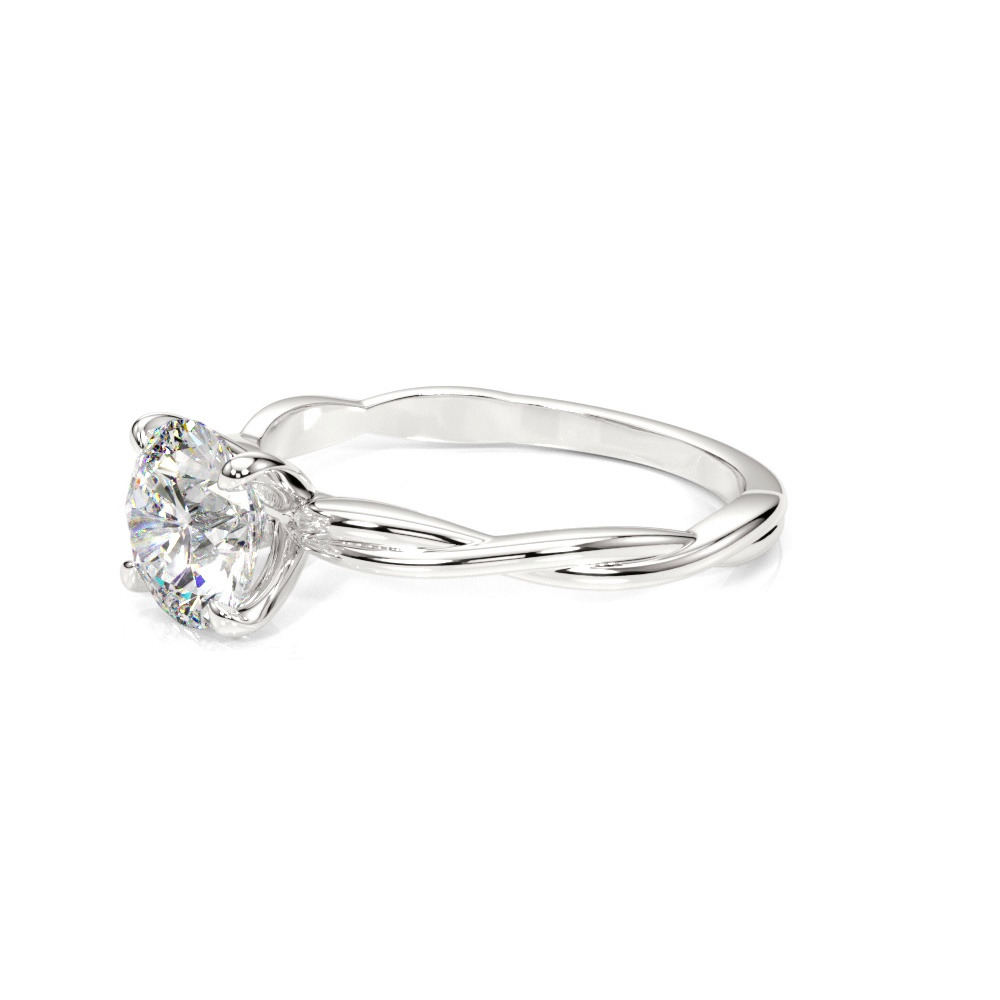 360 degree view of Celeste Solitaire Twist Engagement Ring