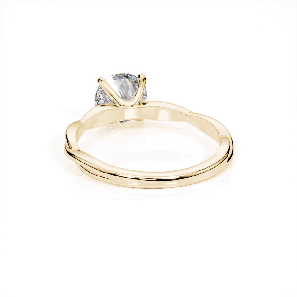 360 degree view of Celeste Solitaire Twist Engagement Ring