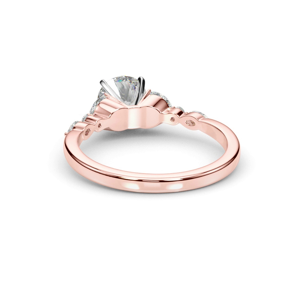 360 degree view of Willa Marquise And Round Diamond Engagement Ring