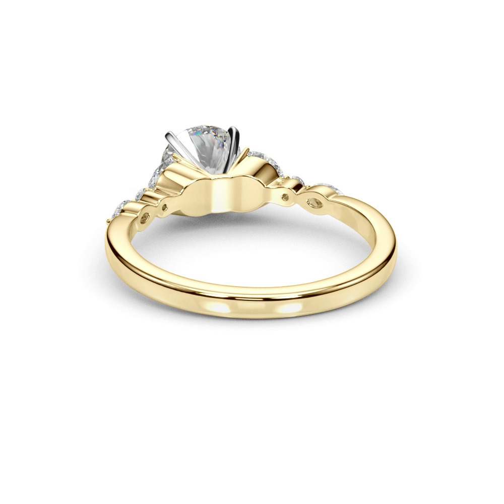 360 degree view of Willa Marquise And Round Diamond Engagement Ring