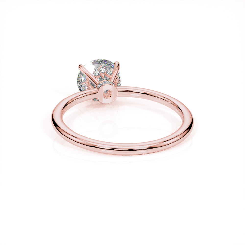 360 degree view of Gigi Hidden Halo Engagement Ring