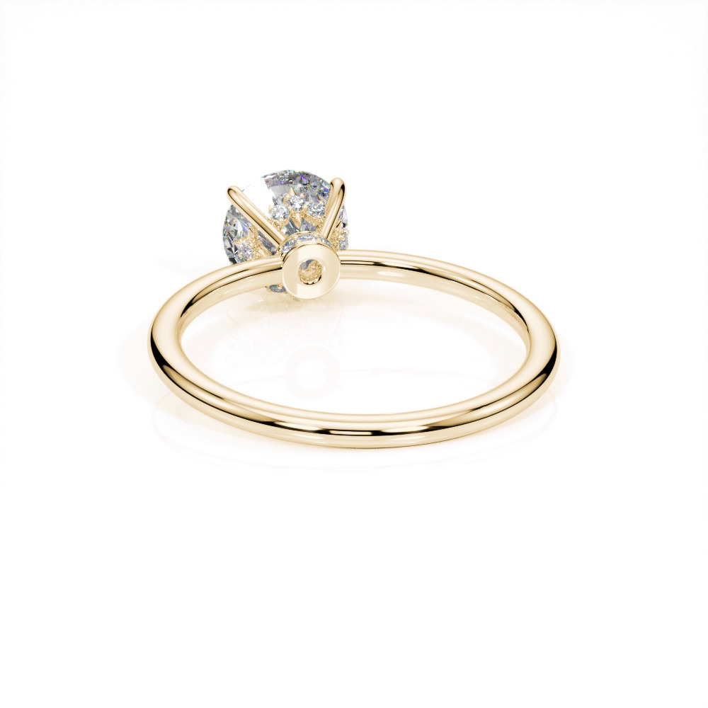 360 degree view of Gigi Hidden Halo Engagement Ring