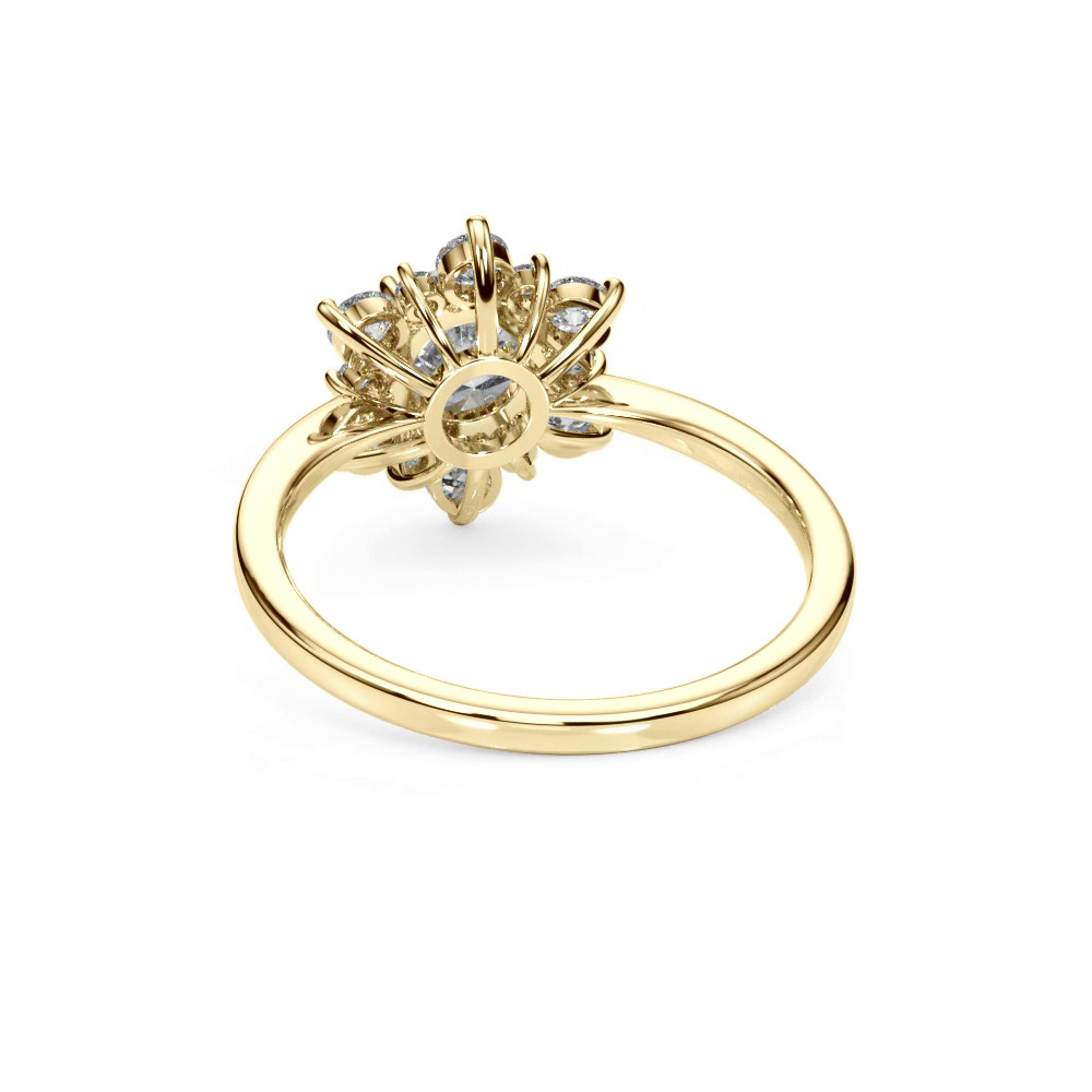 360 degree view of Jade Halo Engagement Ring