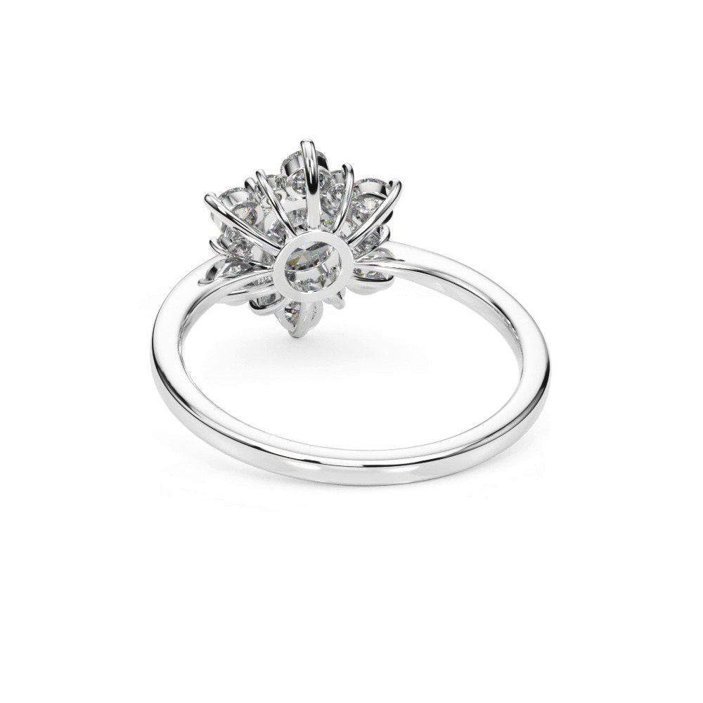 360 degree view of Jade Halo Engagement Ring