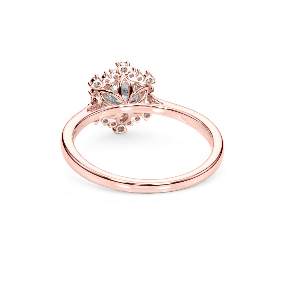 360 degree view of Ruby Halo Engagement Ring