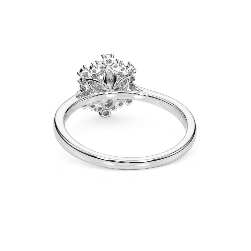 360 degree view of Ruby Halo Engagement Ring