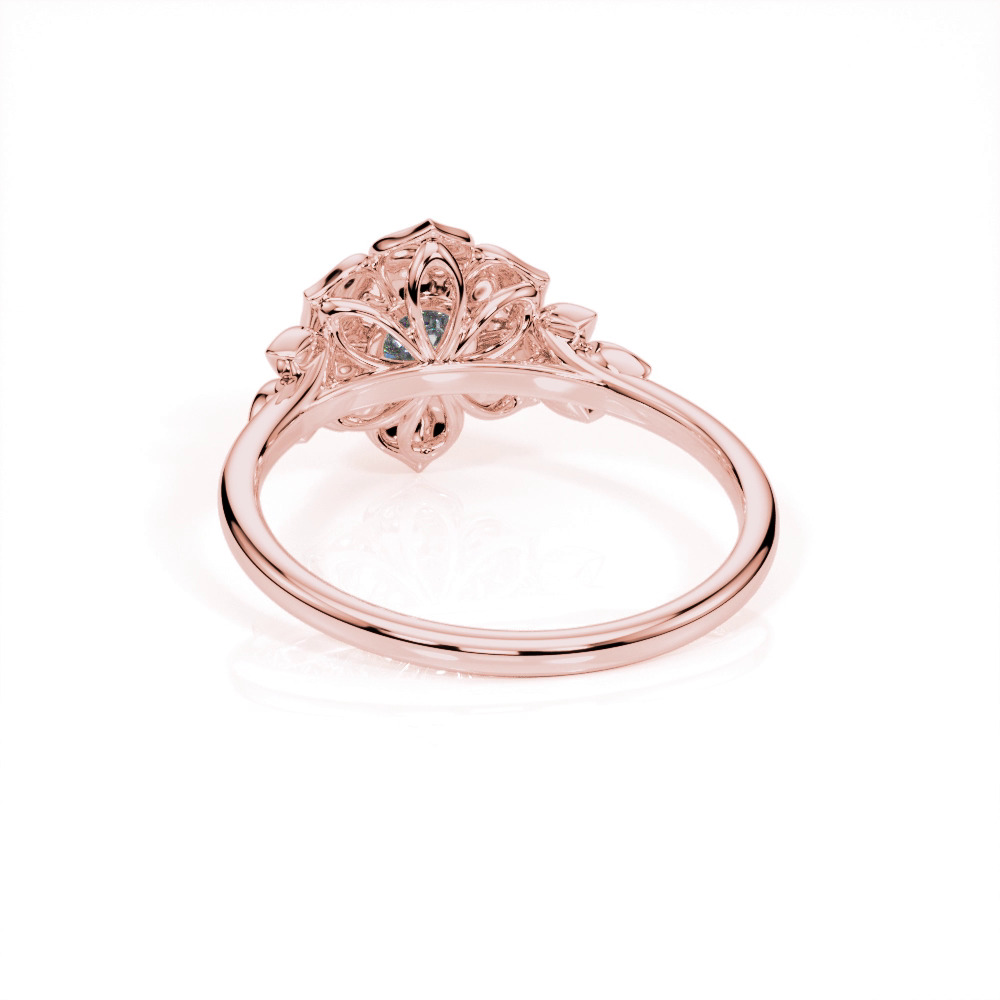 360 degree view of Gia Petal Halo Engagement Ring