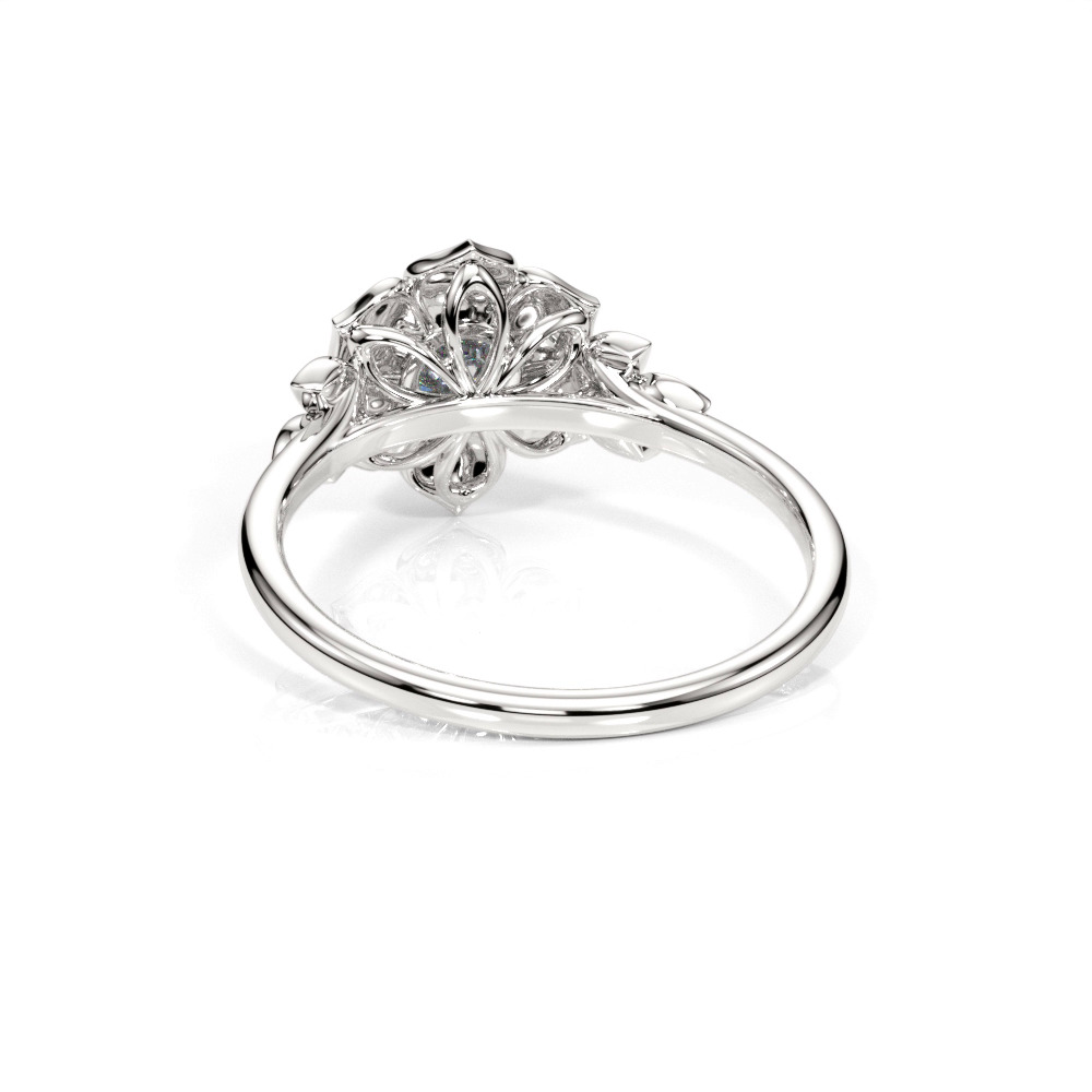 360 degree view of Gia Petal Halo Engagement Ring