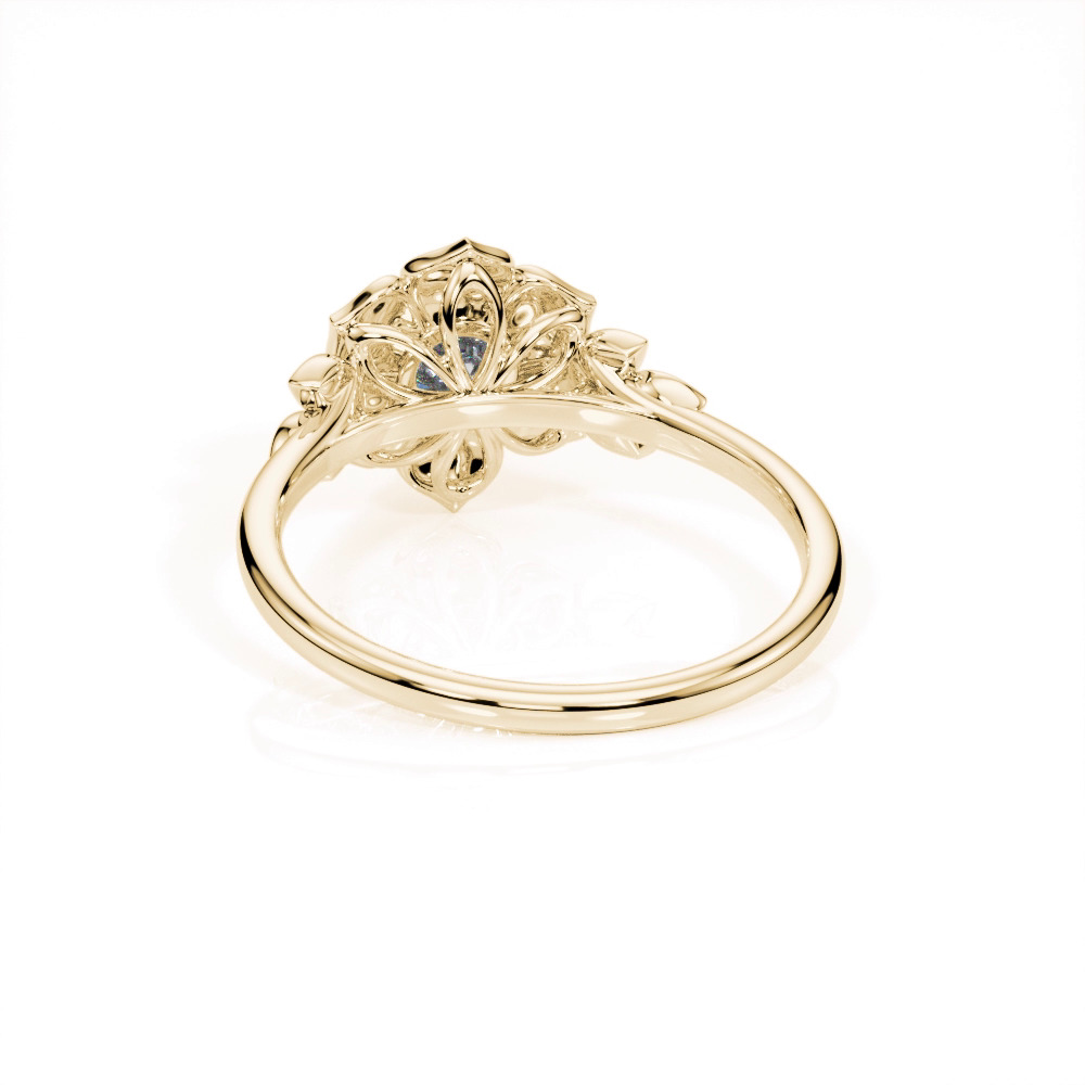 360 degree view of Gia Petal Halo Engagement Ring