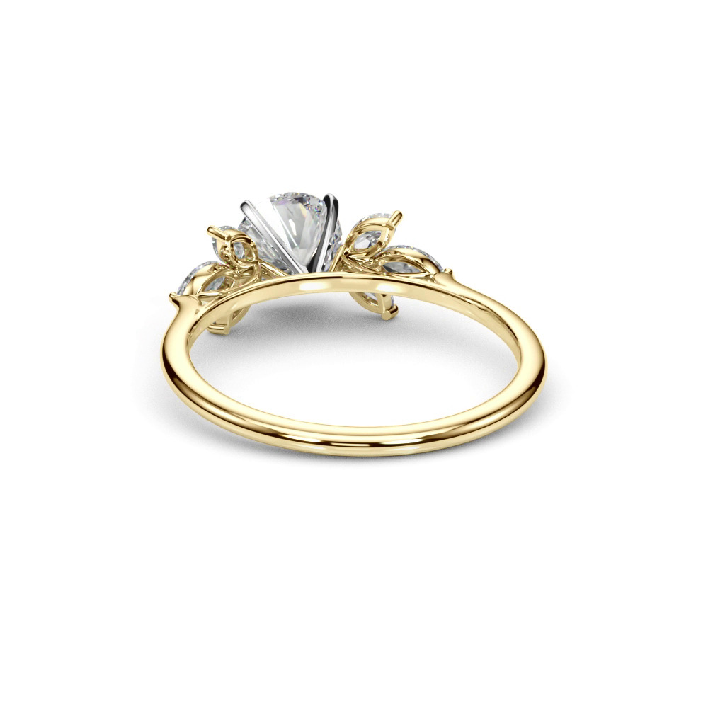 360 degree view of Ada Marquise Diamond Cluster Engagement Ring