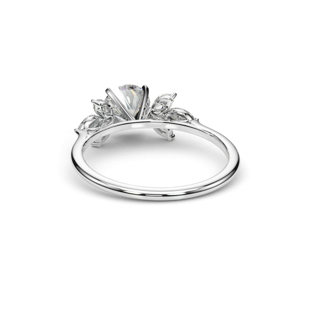 360 degree view of Ada Marquise Diamond Cluster Engagement Ring