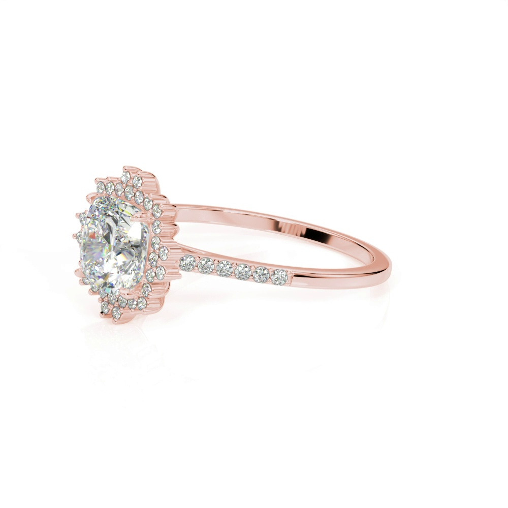 360 degree view of Connie Halo Engagement Ring