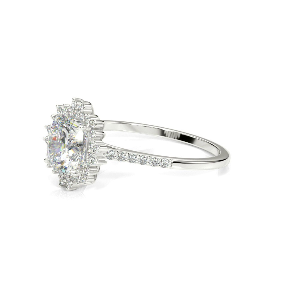 360 degree view of Connie Halo Engagement Ring