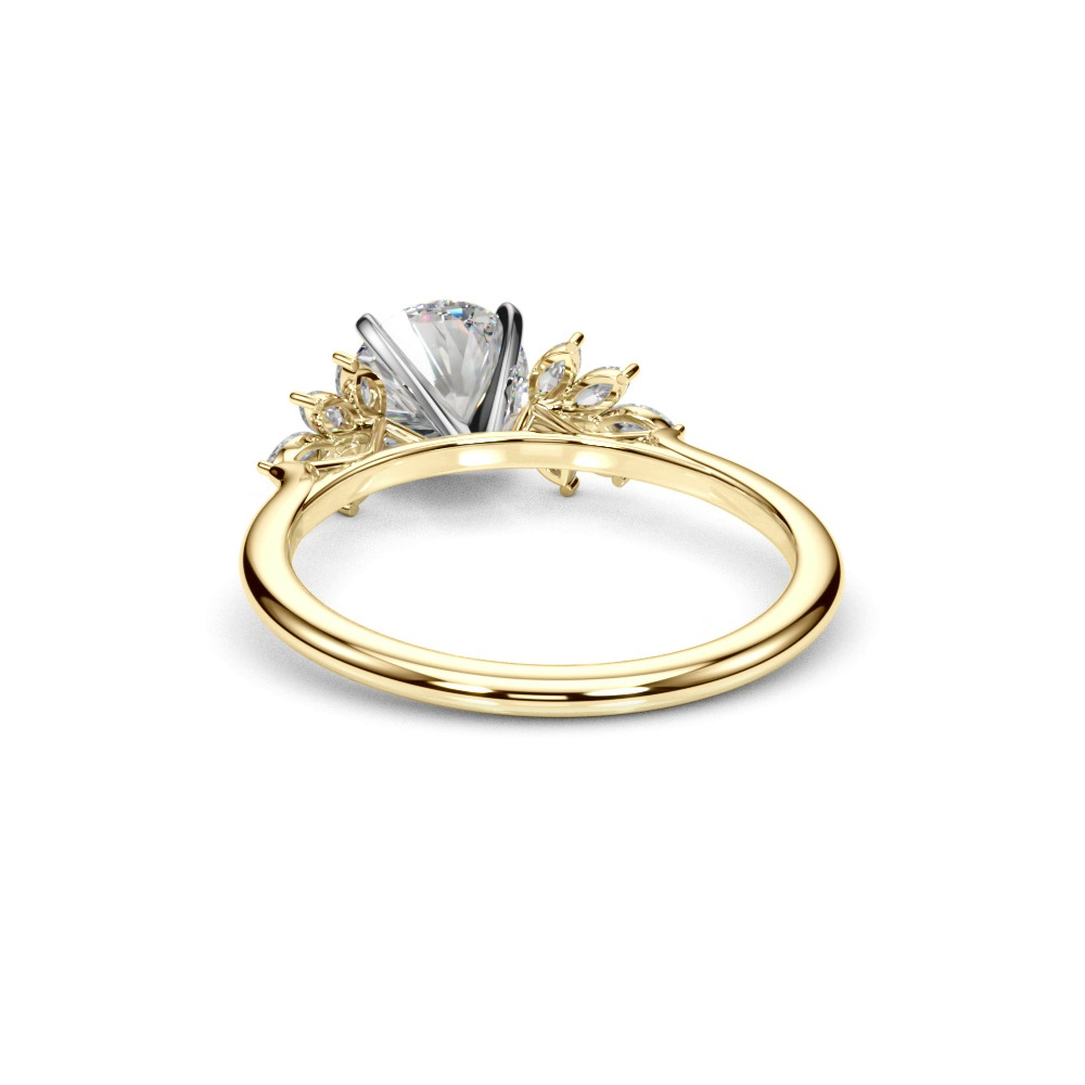 360 degree view of Clara Marquise Diamond Cluster Engagement Ring