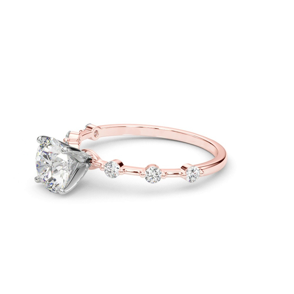 360 degree view of Happi Single Shared Prong Engagement Ring