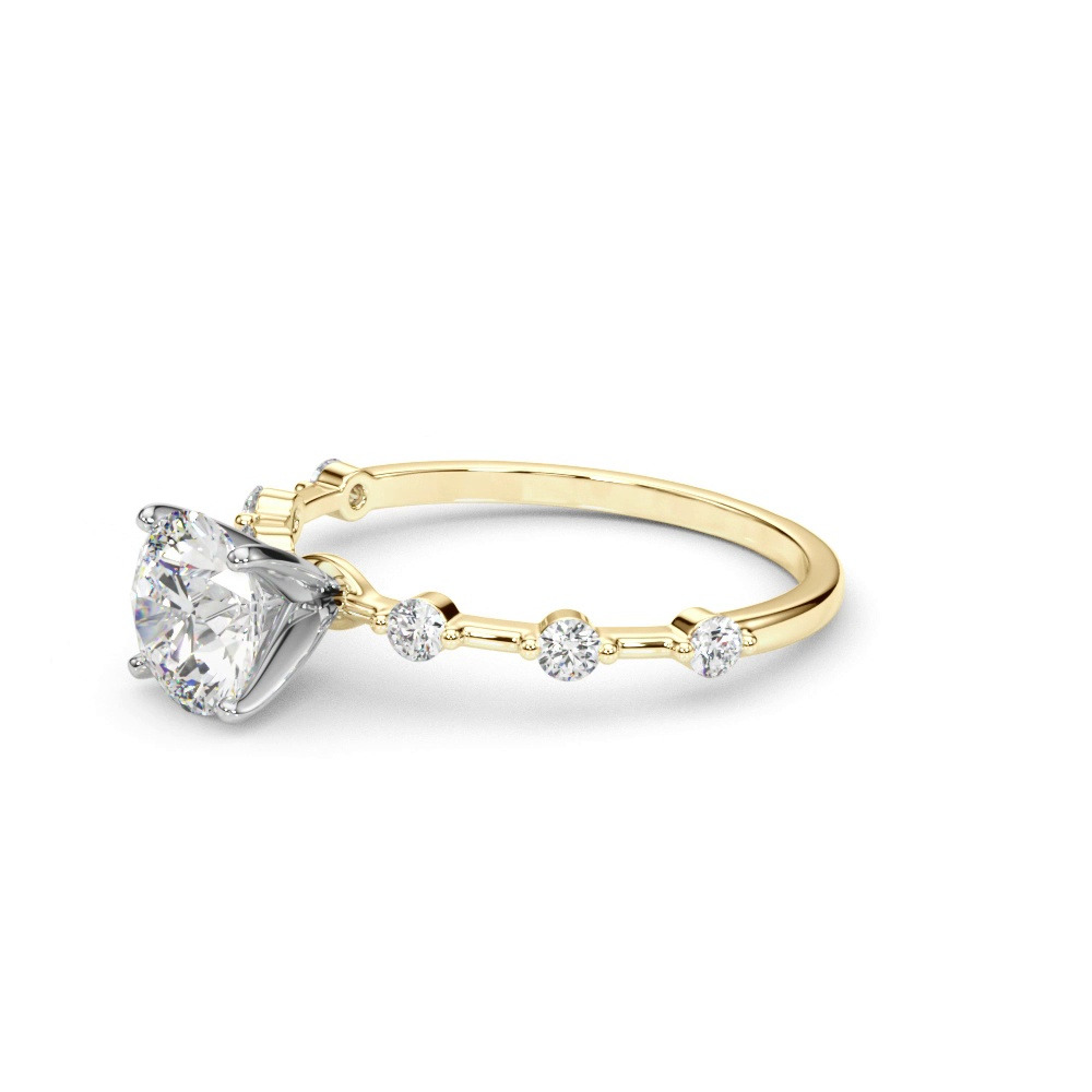 360 degree view of Happi Single Shared Prong Engagement Ring