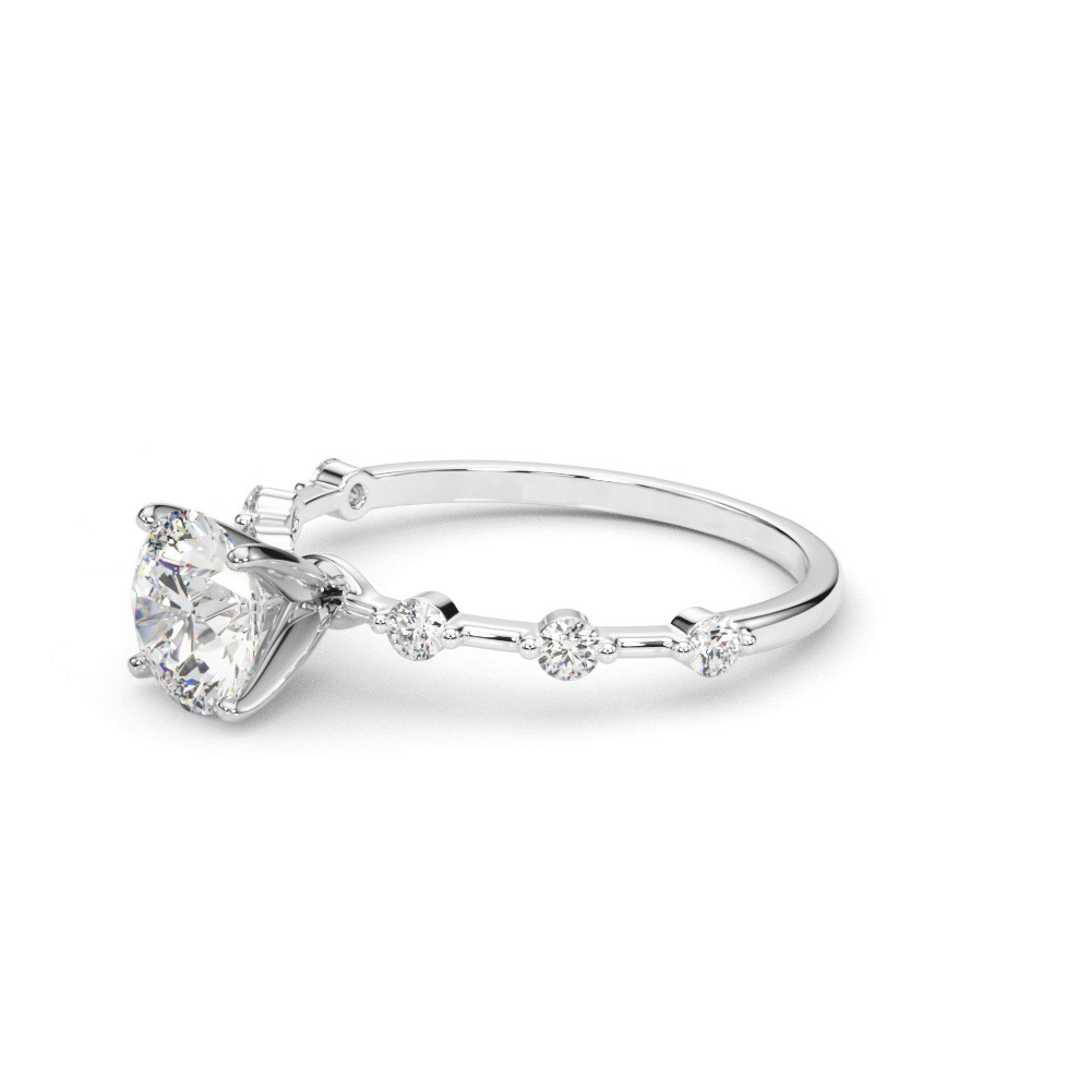 360 degree view of Happi Single Shared Prong Engagement Ring