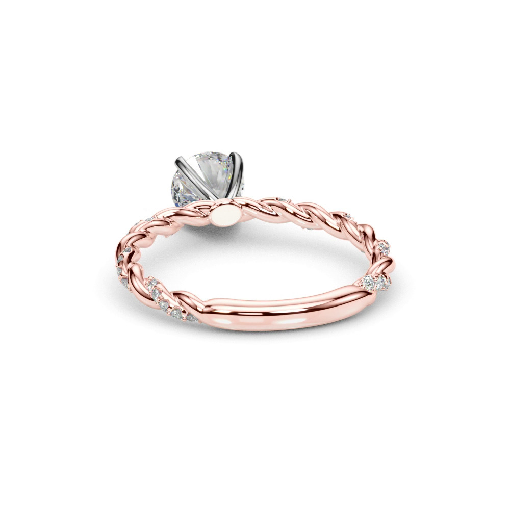 360 degree view of Freya Lab Diamond Twist Engagement Ring