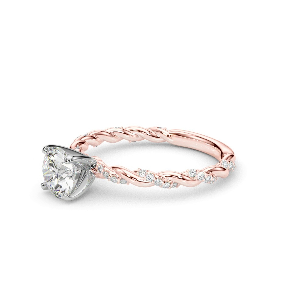 360 degree view of Freya Diamond Twist Engagement Ring