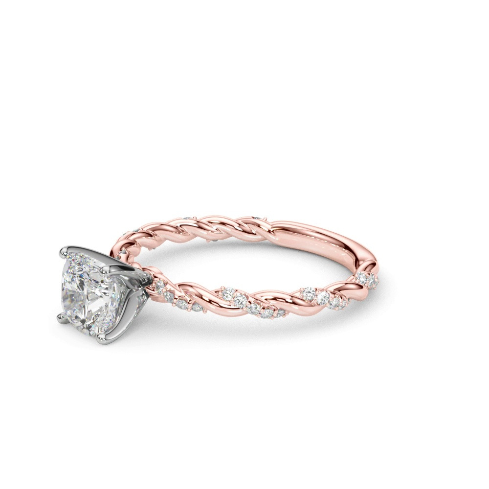 360 degree view of Freya Diamond Twist Engagement Ring