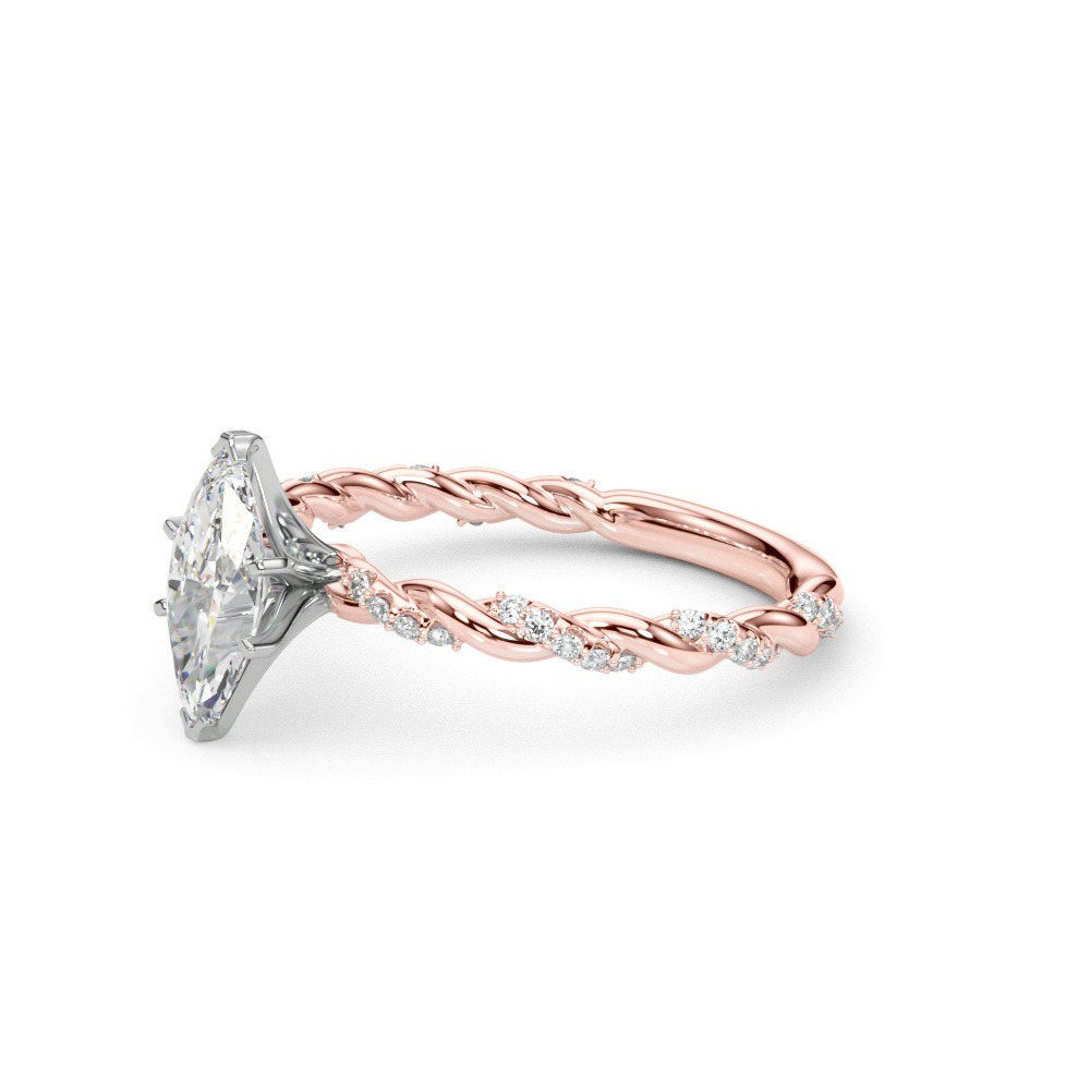 360 degree view of Freya Diamond Twist Engagement Ring