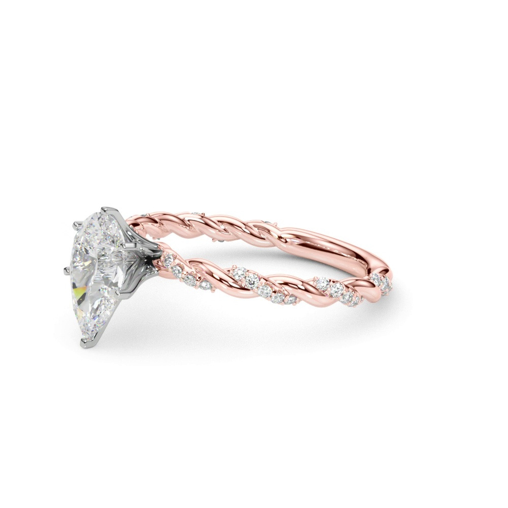 360 degree view of Freya Diamond Twist Engagement Ring