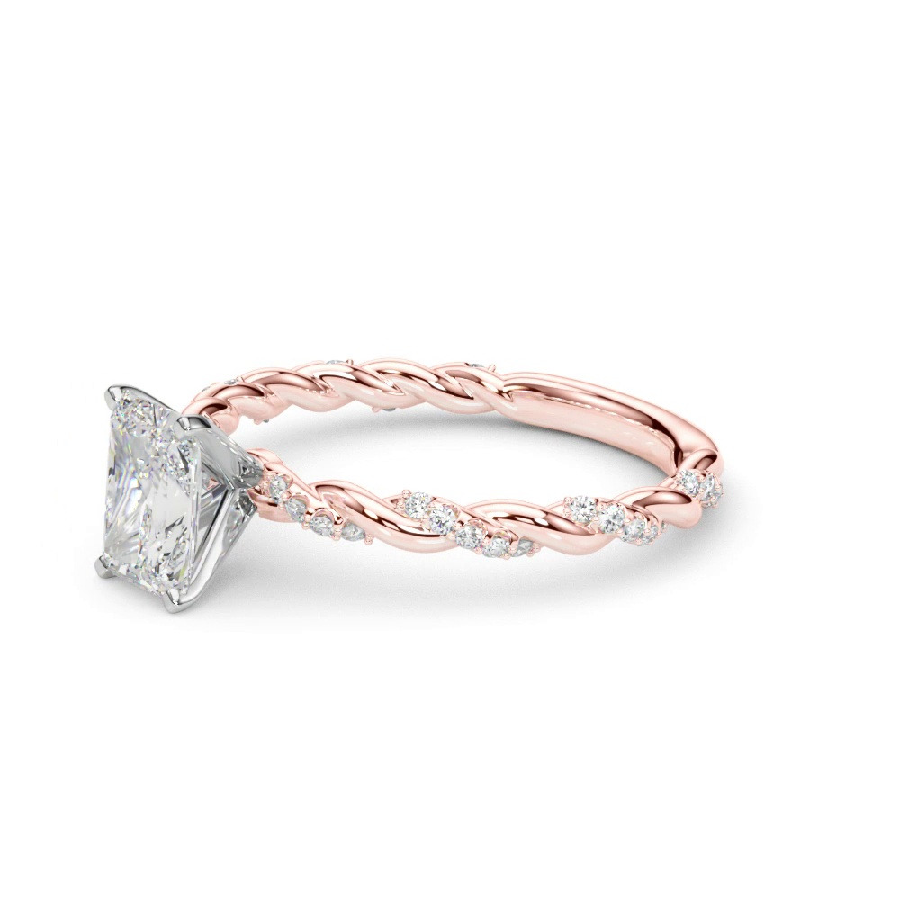 360 degree view of Freya Diamond Twist Engagement Ring