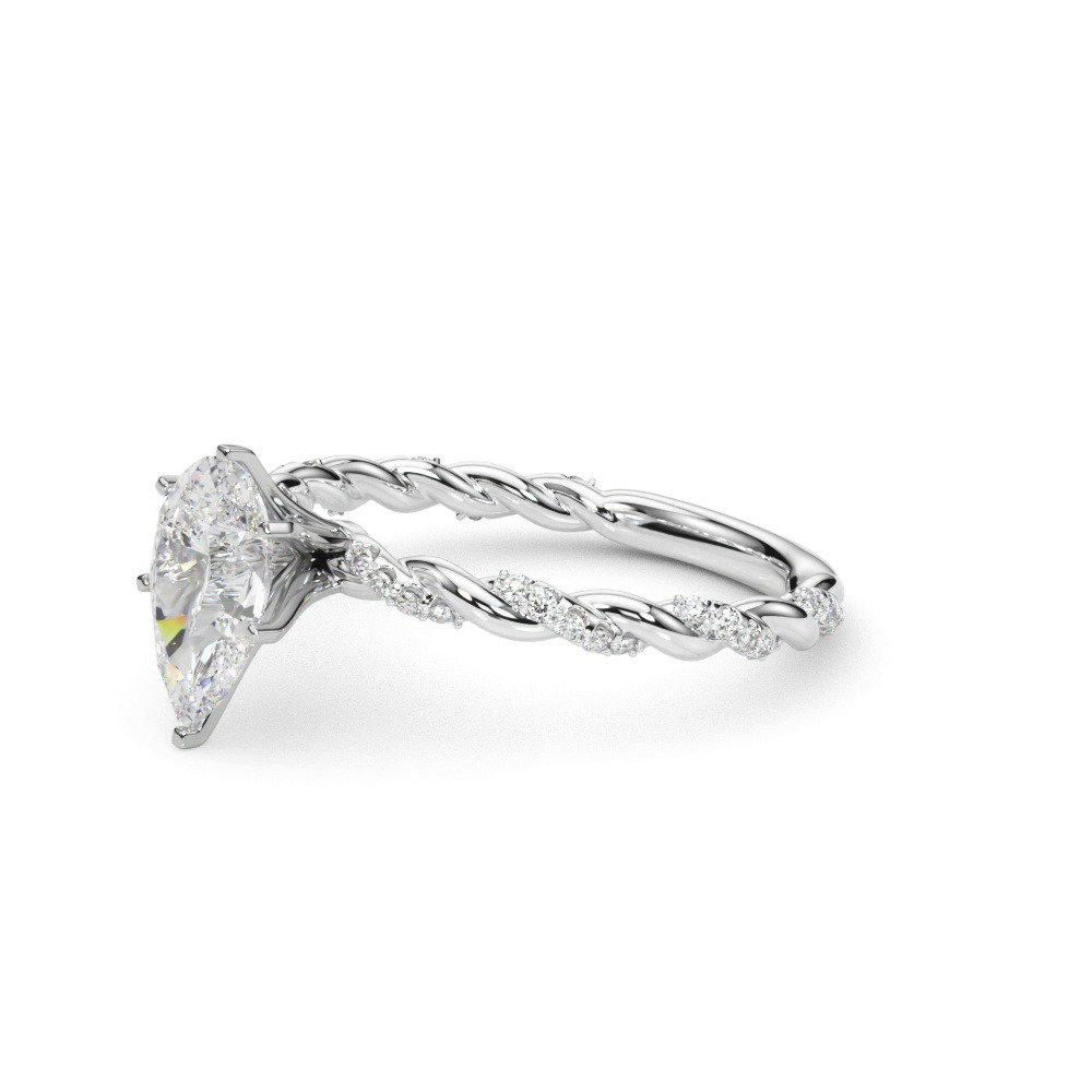 360 degree view of Freya Diamond Twist Engagement Ring