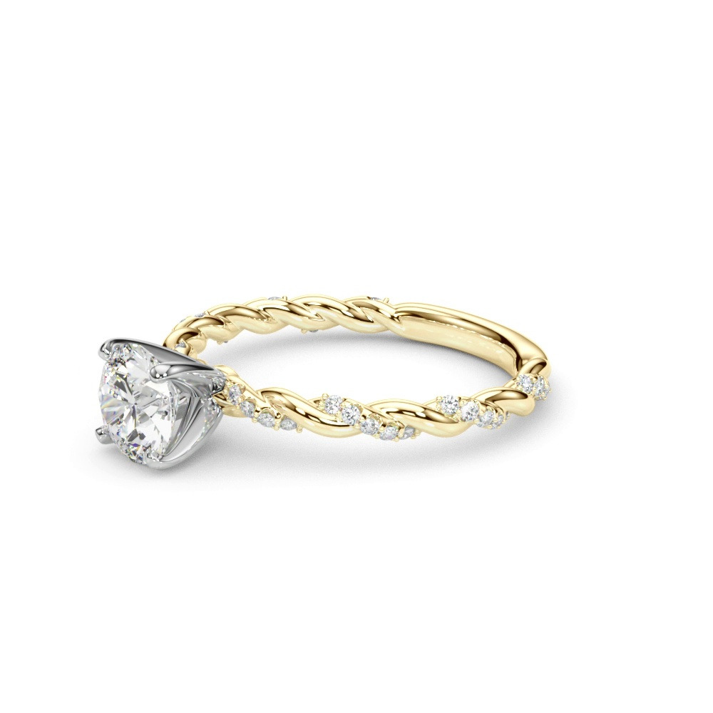 360 degree view of Freya Lab Diamond Twist Engagement Ring