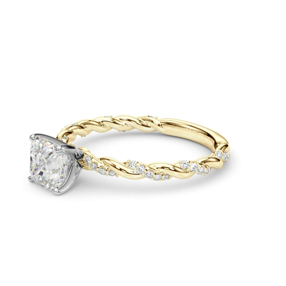 360 degree view of Freya Diamond Twist Engagement Ring