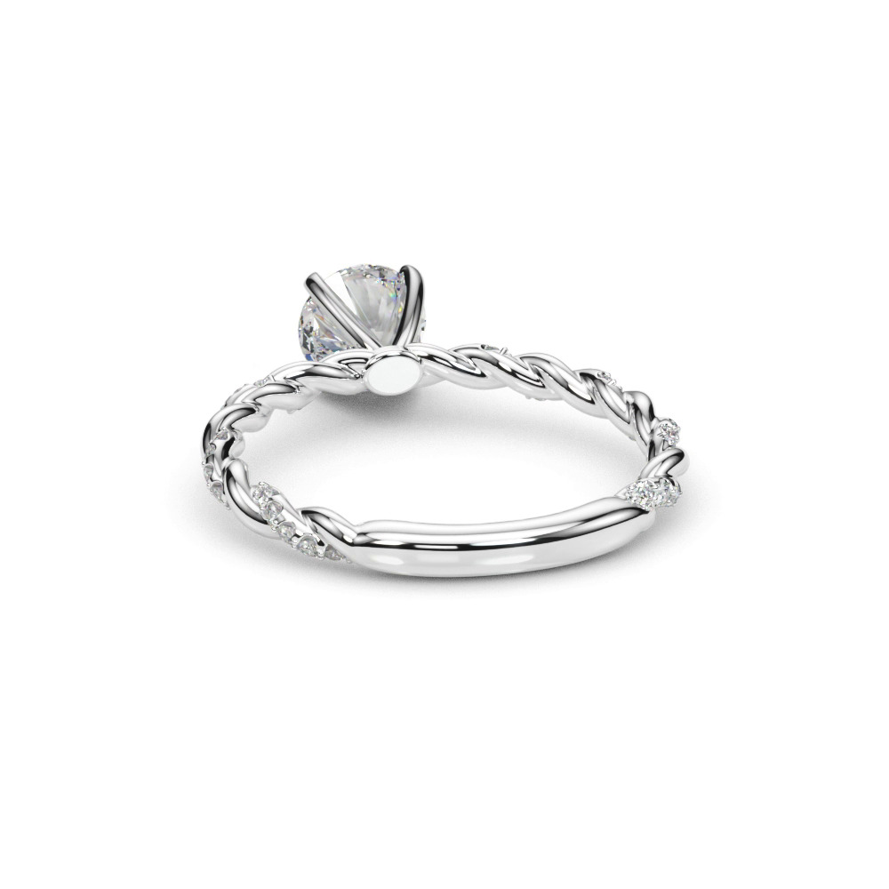 360 degree view of Freya Lab Diamond Twist Engagement Ring