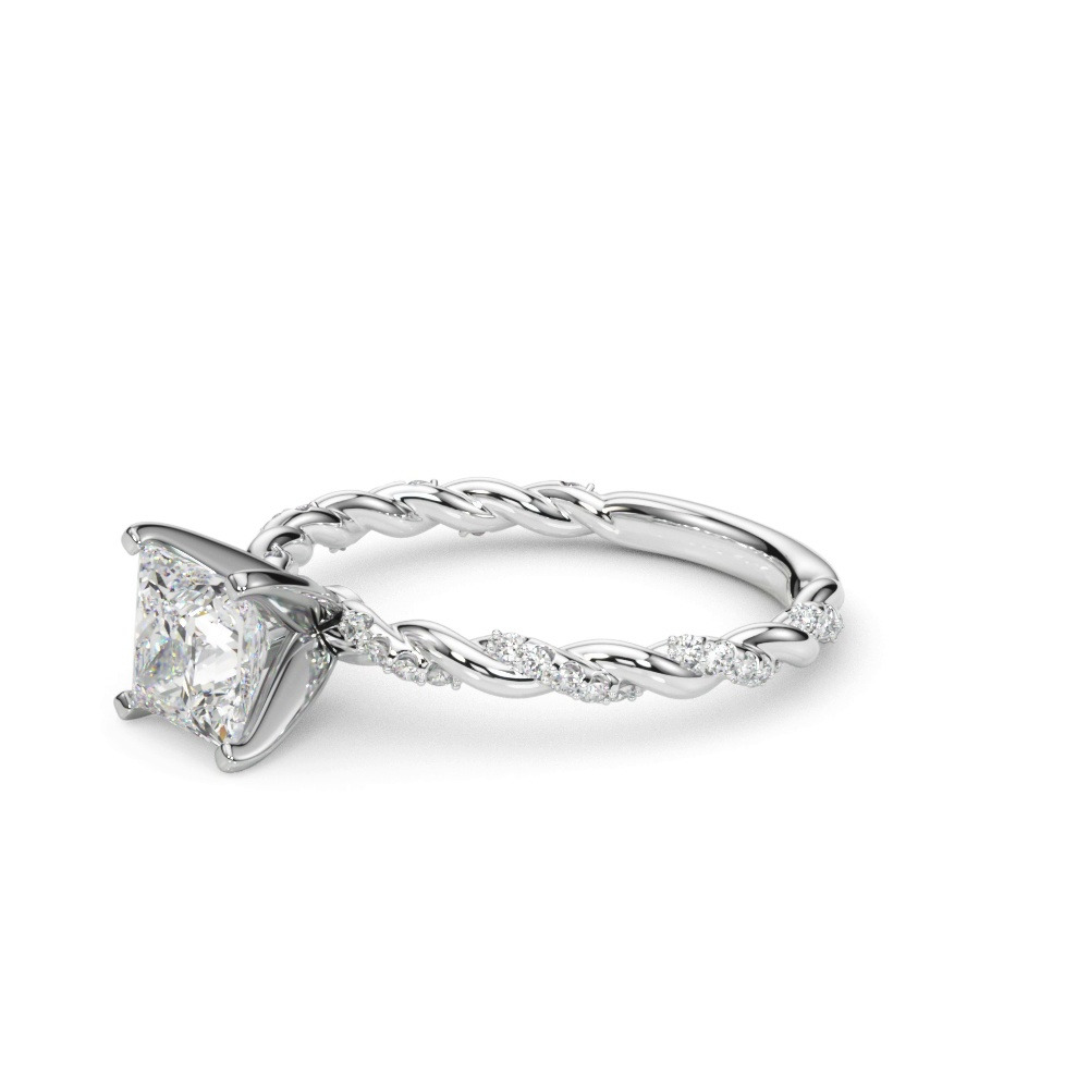 360 degree view of Freya Diamond Twist Engagement Ring