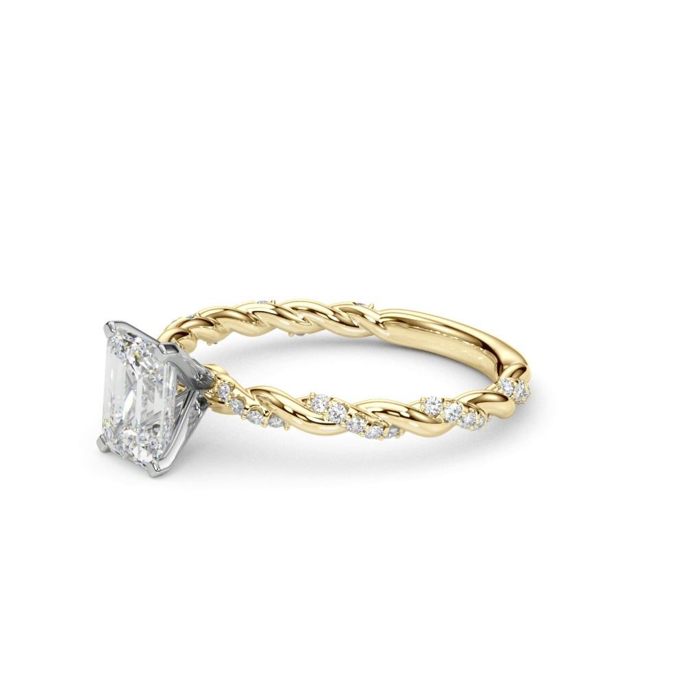 360 degree view of Freya Diamond Twist Engagement Ring
