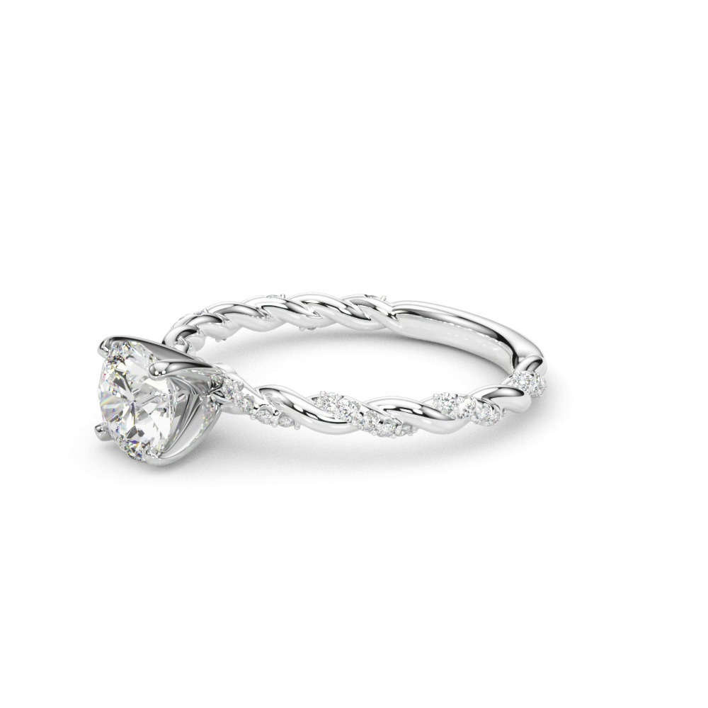360 degree view of Freya Diamond Twist Engagement Ring
