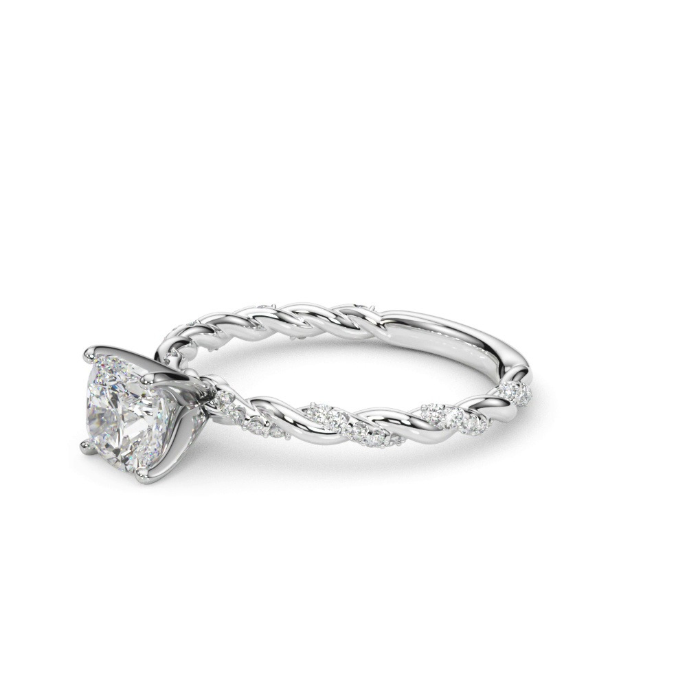 360 degree view of Freya Diamond Twist Engagement Ring