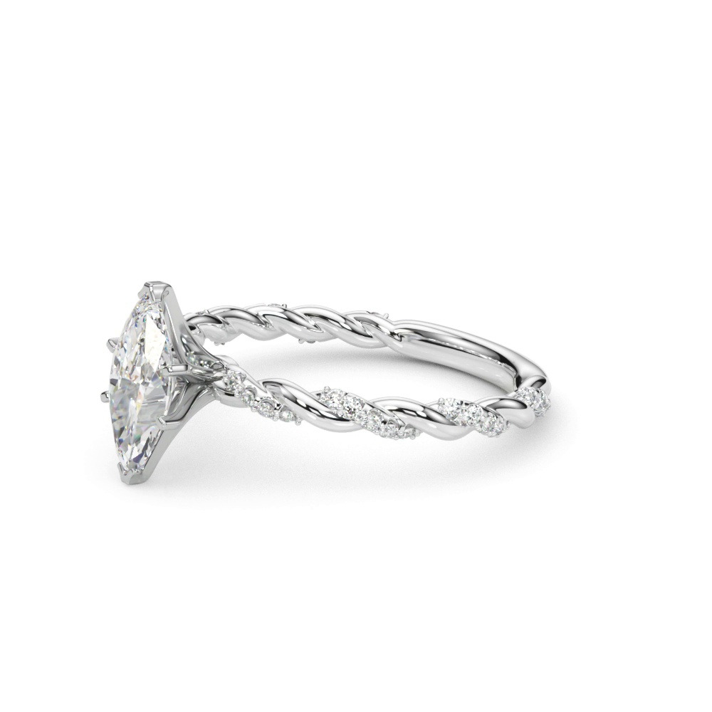 360 degree view of Freya Diamond Twist Engagement Ring