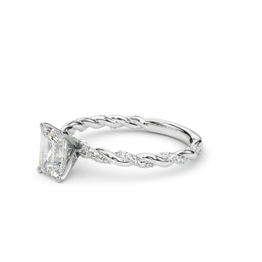 360 degree view of Freya Diamond Twist Engagement Ring