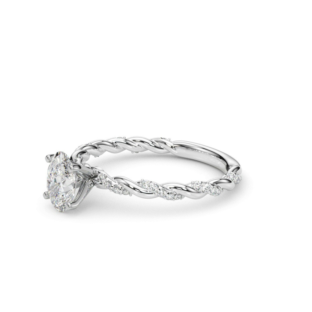 360 degree view of Freya Diamond Twist Engagement Ring
