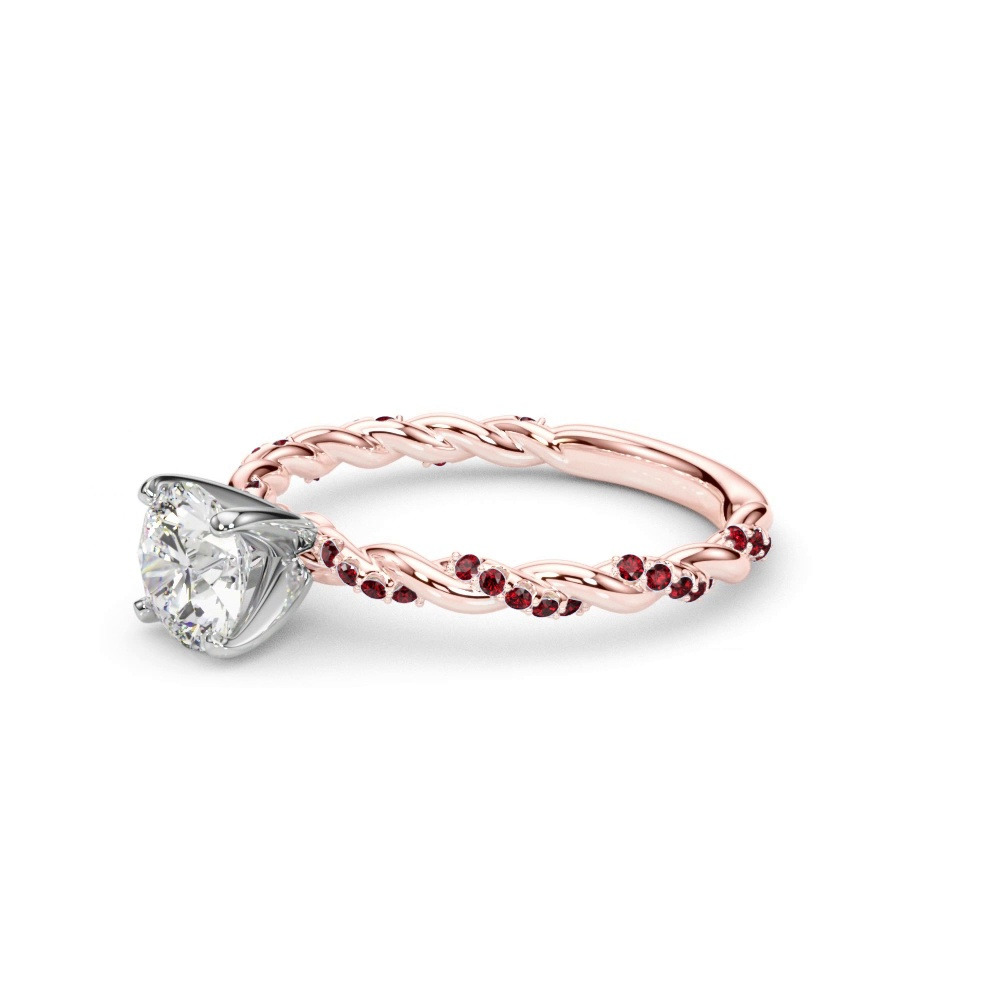 360 degree view of Freya Lab Ruby Twist Engagement Ring