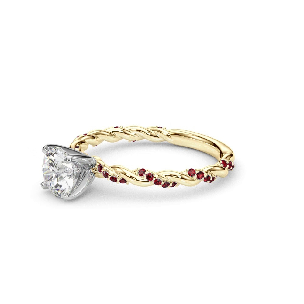 360 degree view of Freya Lab Ruby Twist Engagement Ring